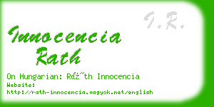 innocencia rath business card